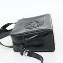 GUCCI Hand Bag Patent leather 2way Black Silver Auth 67289-3