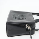 GUCCI Hand Bag Patent leather 2way Black Silver Auth 67289-4