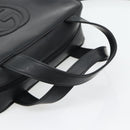 GUCCI Hand Bag Patent leather 2way Black Silver Auth 67289-7