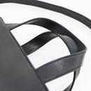 GUCCI Hand Bag Patent leather 2way Black Silver Auth 67289-8