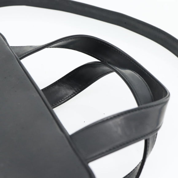 GUCCI Hand Bag Patent leather 2way Black Silver Auth 67289