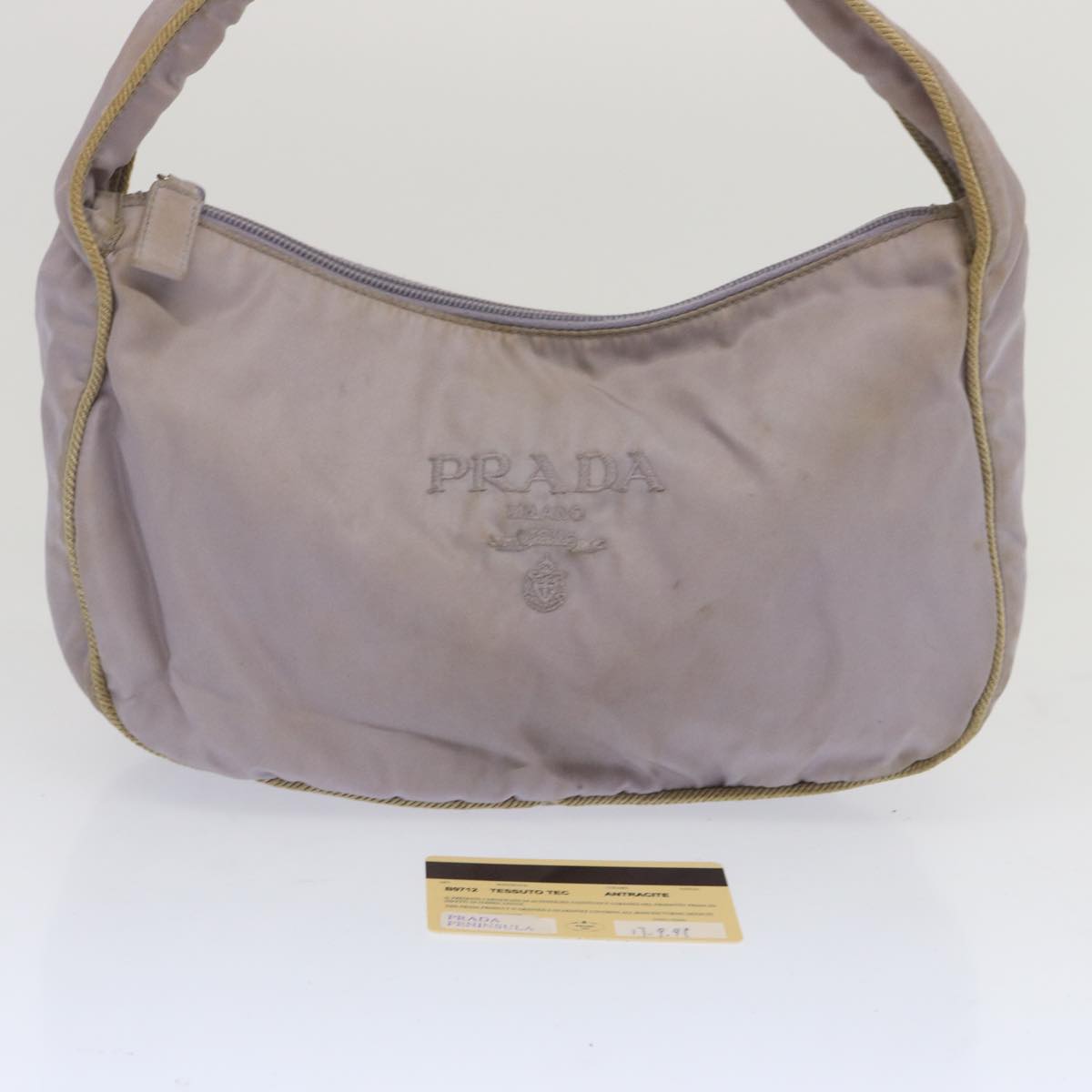 PRADA Hand Bag Nylon Purple Auth 67321