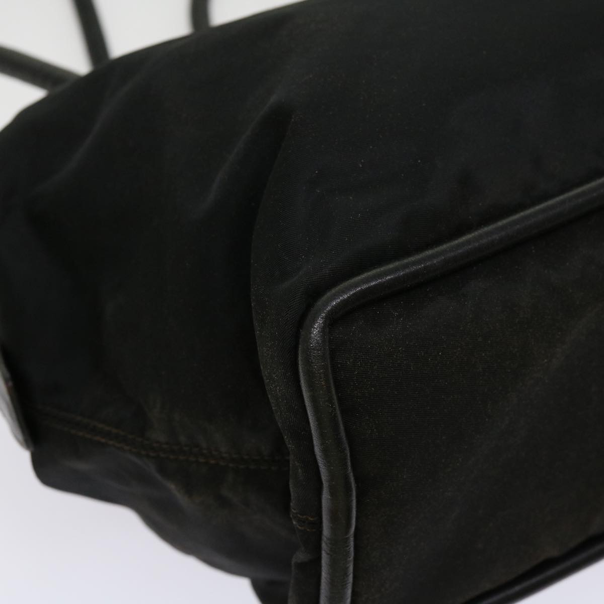 CELINE Tote Bag Nylon Black Auth 67328