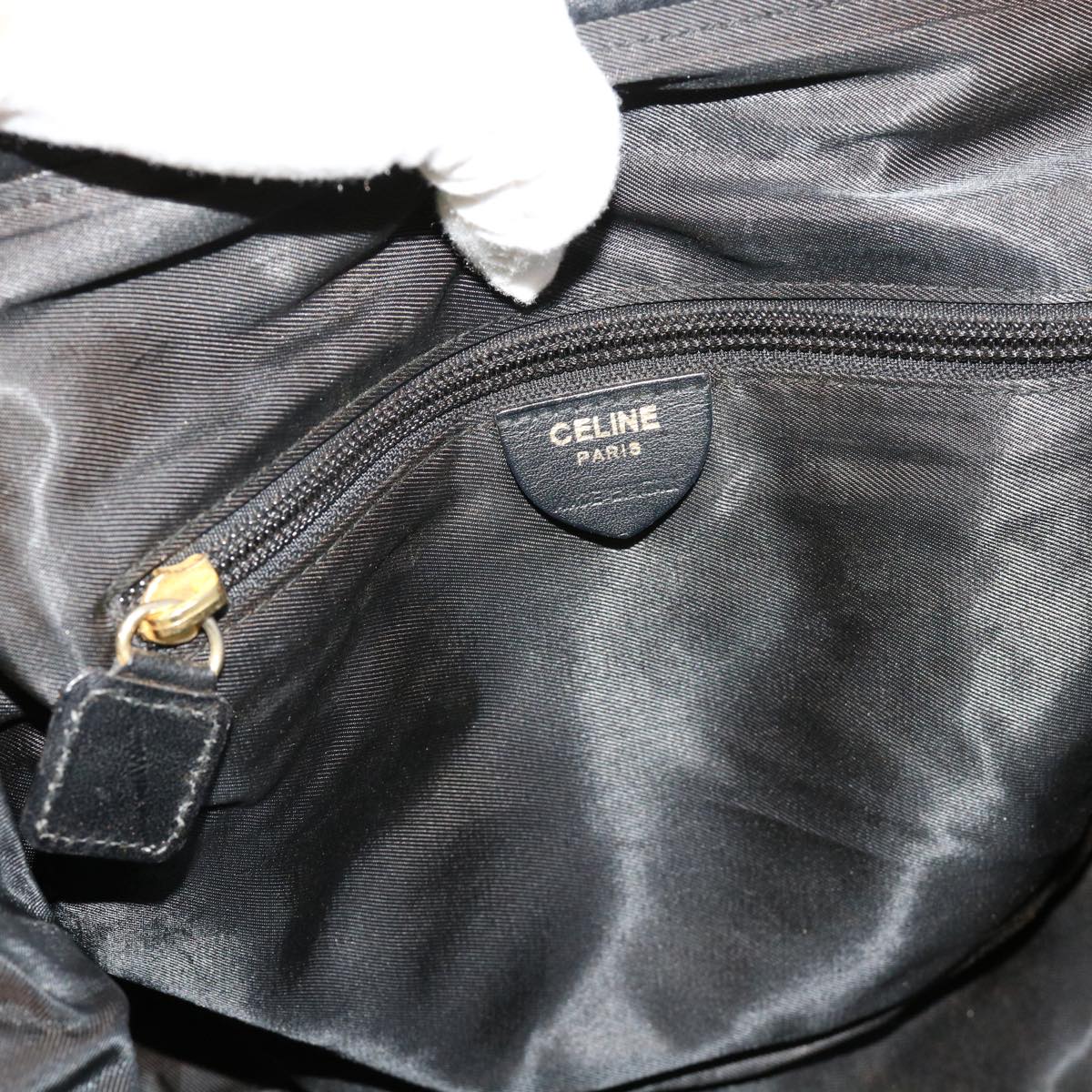 CELINE Tote Bag Nylon Black Auth 67328