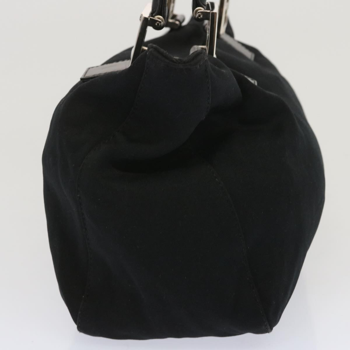 FENDI Hand Bag Nylon Black Auth 67349