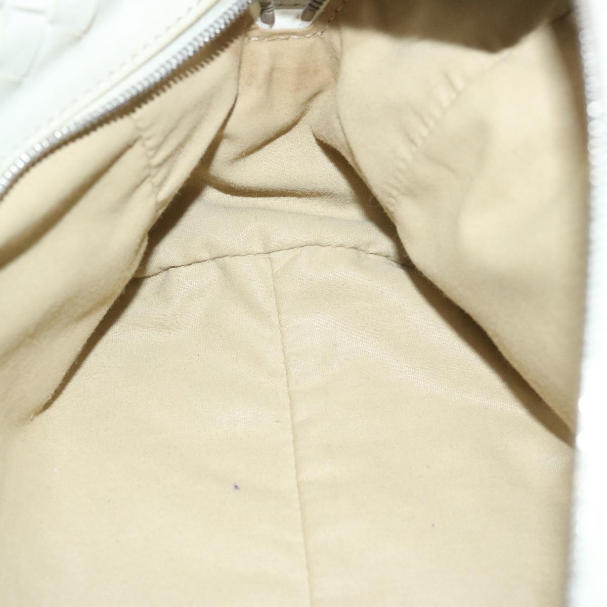 BOTTEGA VENETA INTRECCIATO Clutch Bag Leather White 174361 Auth 67355