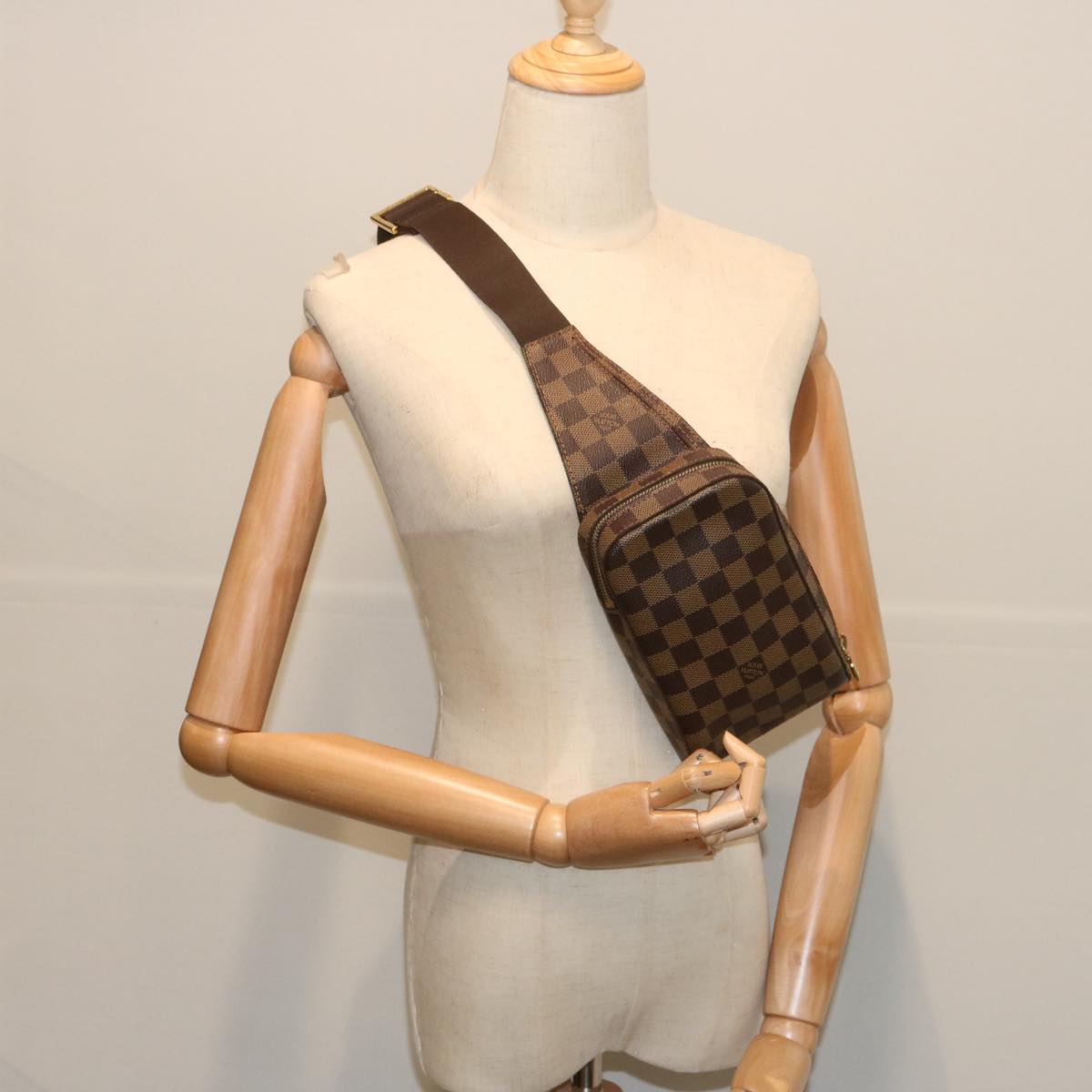 LOUIS VUITTON Damier Ebene Geronimos Shoulder Bag N51994 LV Auth 67361