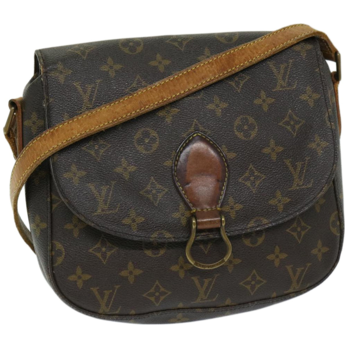 LOUIS VUITTON Monogram Saint Cloud GM Shoulder Bag M51242 LV Auth 67384