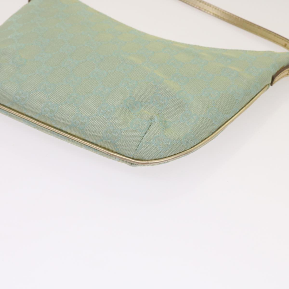 GUCCI GG Canvas Shoulder Bag Light Blue 005 0813 Auth 67392