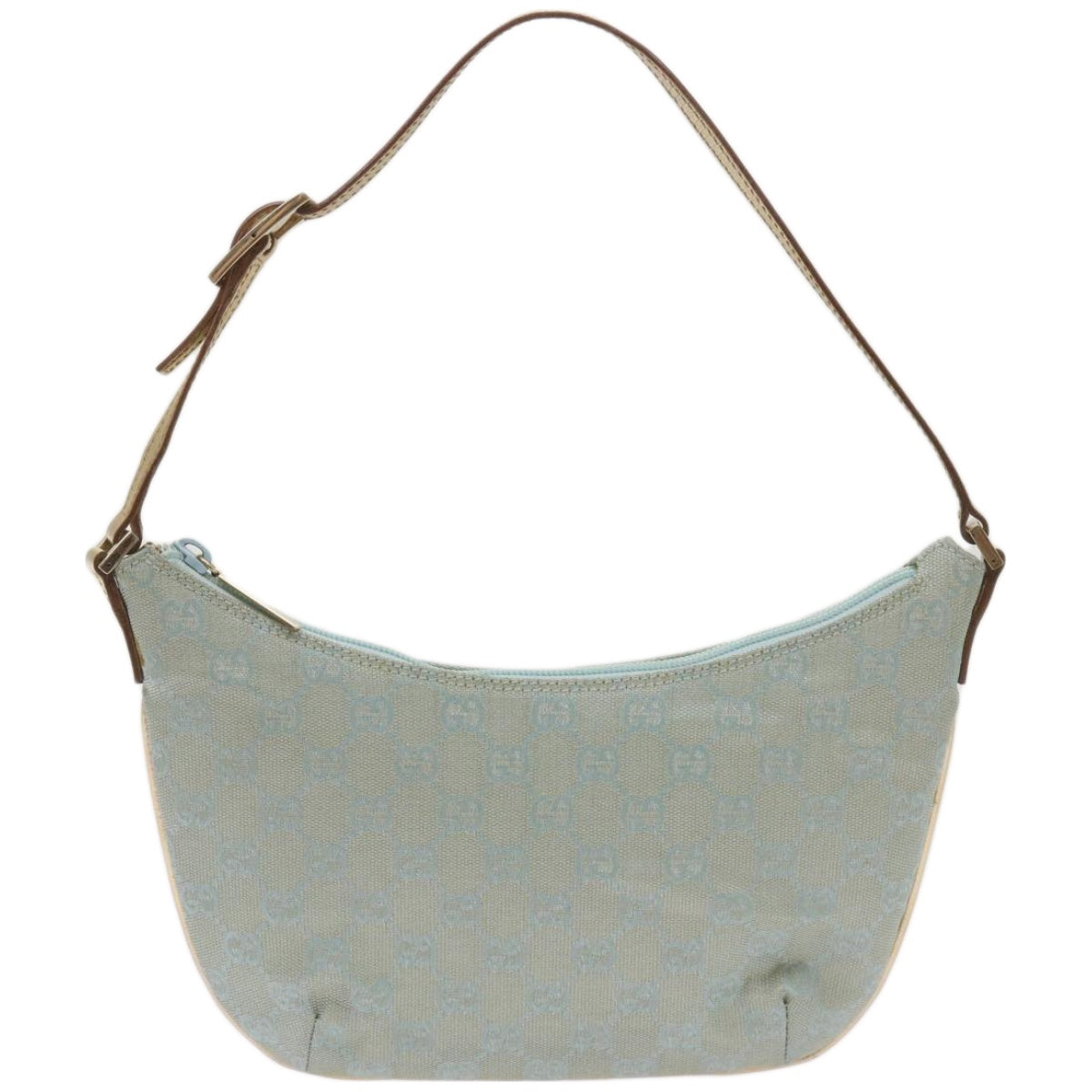 GUCCI GG Canvas Shoulder Bag Light Blue 005 0813 Auth 67392