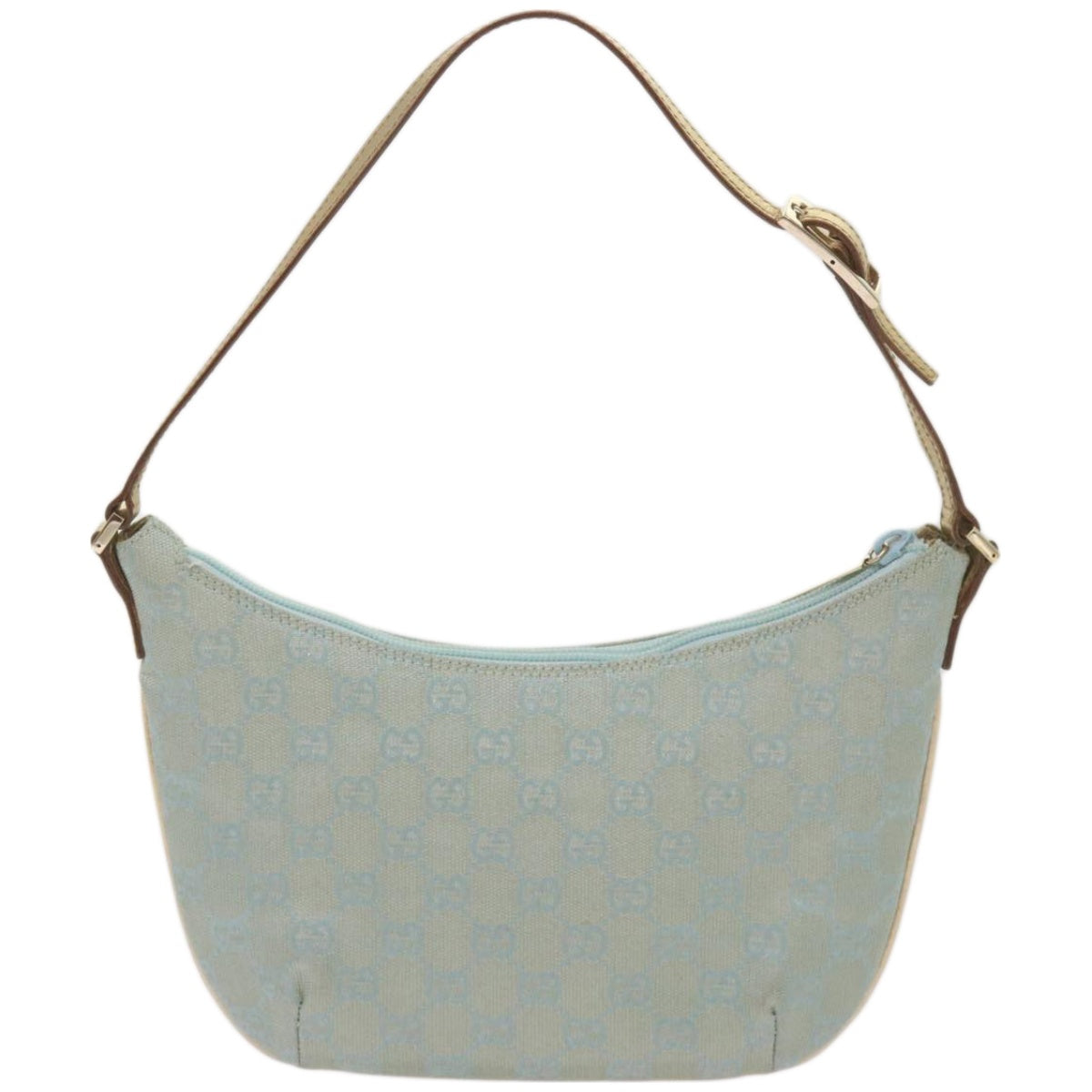 GUCCI GG Canvas Shoulder Bag Light Blue 005 0813 Auth 67392