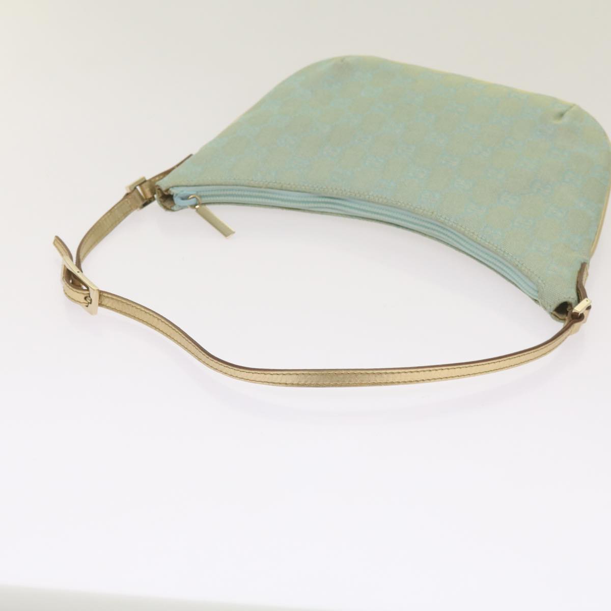 GUCCI GG Canvas Shoulder Bag Light Blue 005 0813 Auth 67392