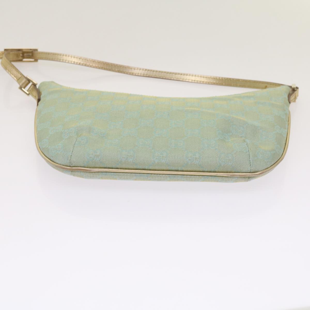 GUCCI GG Canvas Shoulder Bag Light Blue 005 0813 Auth 67392