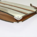 LOUIS VUITTON Monogram Mirror Trunk Pochette ClutchBag Silver M80807 Auth 67401-17