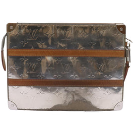 LOUIS VUITTON Monogram Mirror Trunk Pochette ClutchBag Silver M80807 Auth 67401 - 0