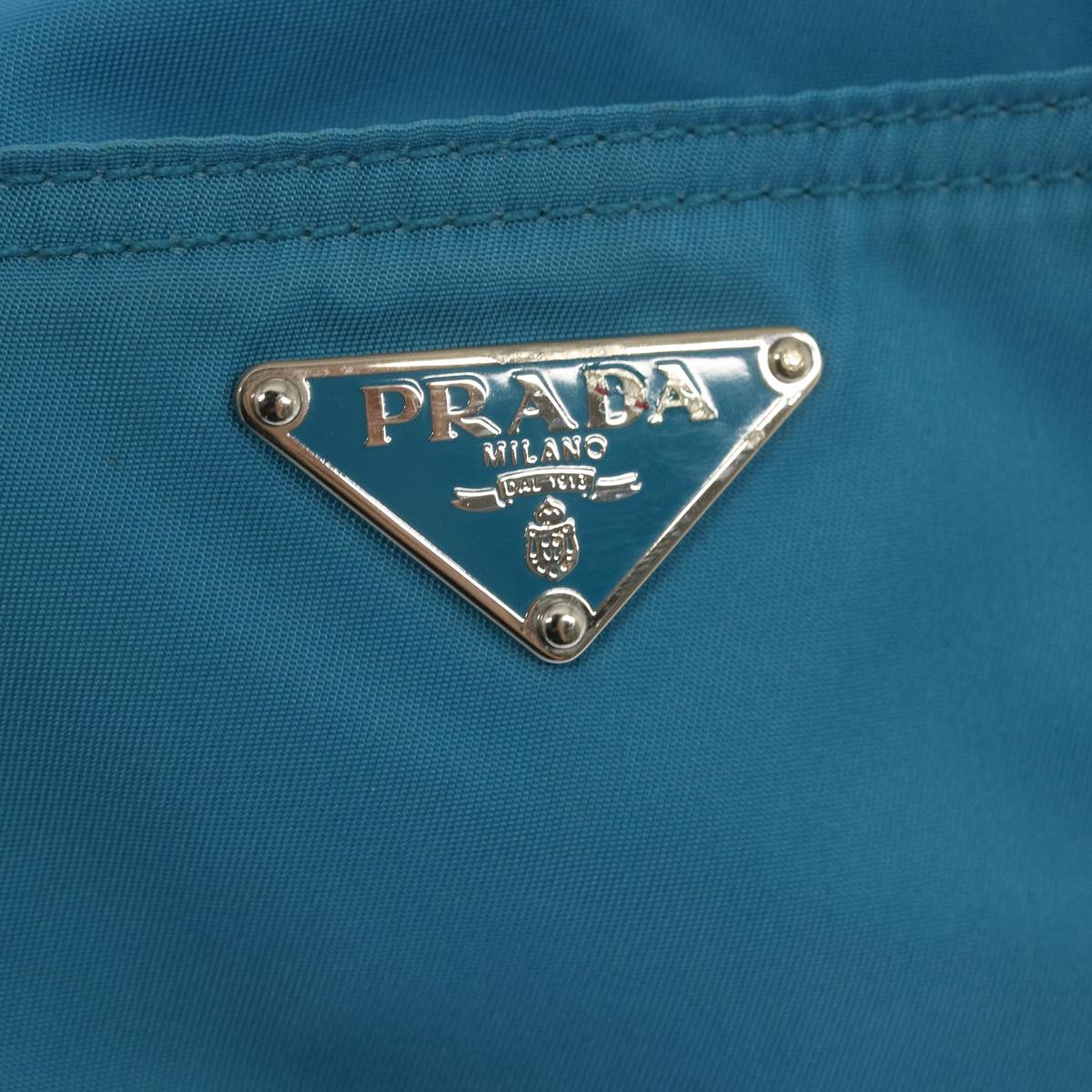 PRADA Tote Bag Nylon Light Blue Auth 67419