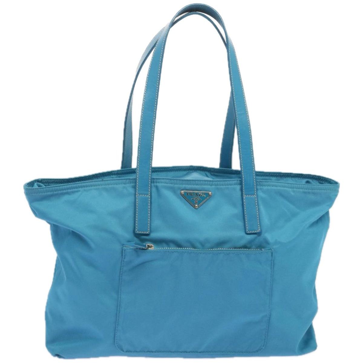 PRADA Tote Bag Nylon Light Blue Auth 67419