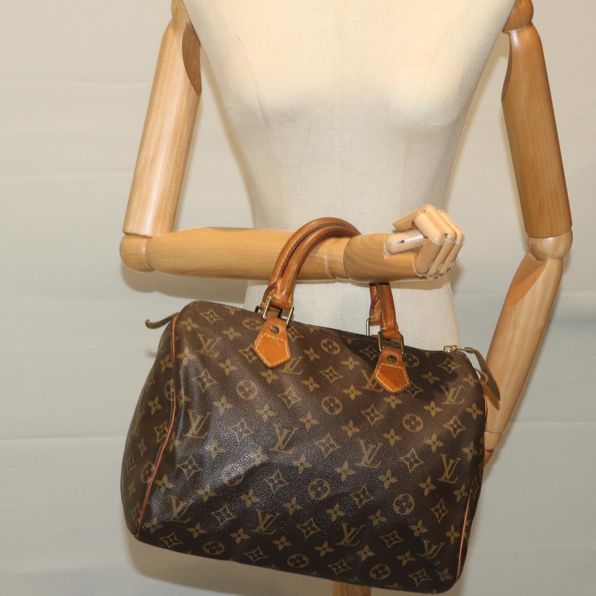 LOUIS VUITTON Monogram Speedy 30 Hand Bag M41526 LV Auth 67435