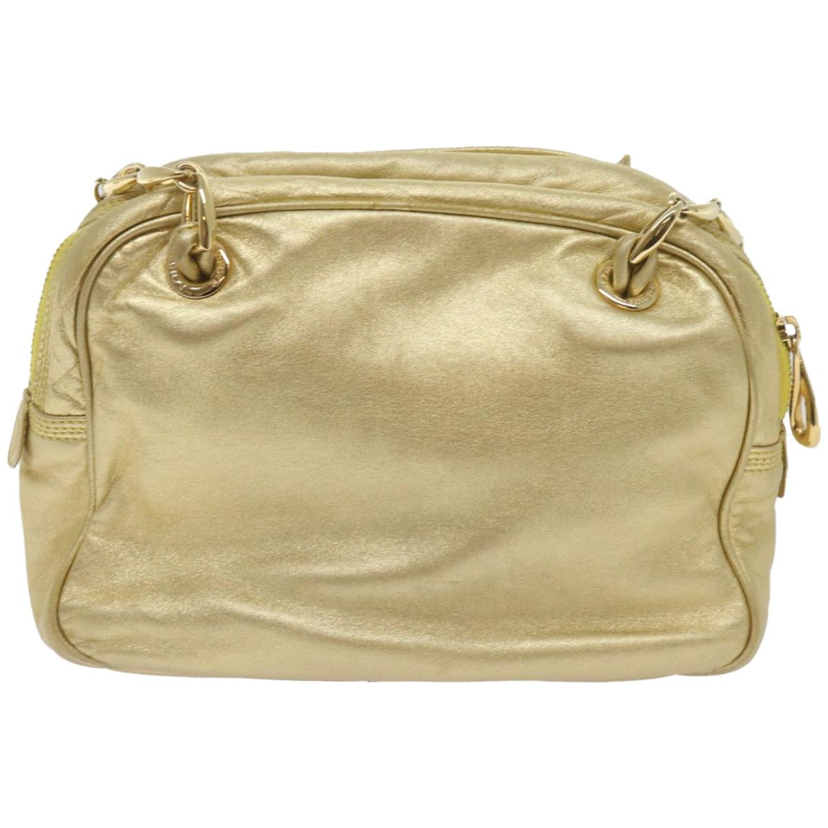 LOEWE Chain Shoulder Bag Leather Gold Tone Auth 67443 - 0