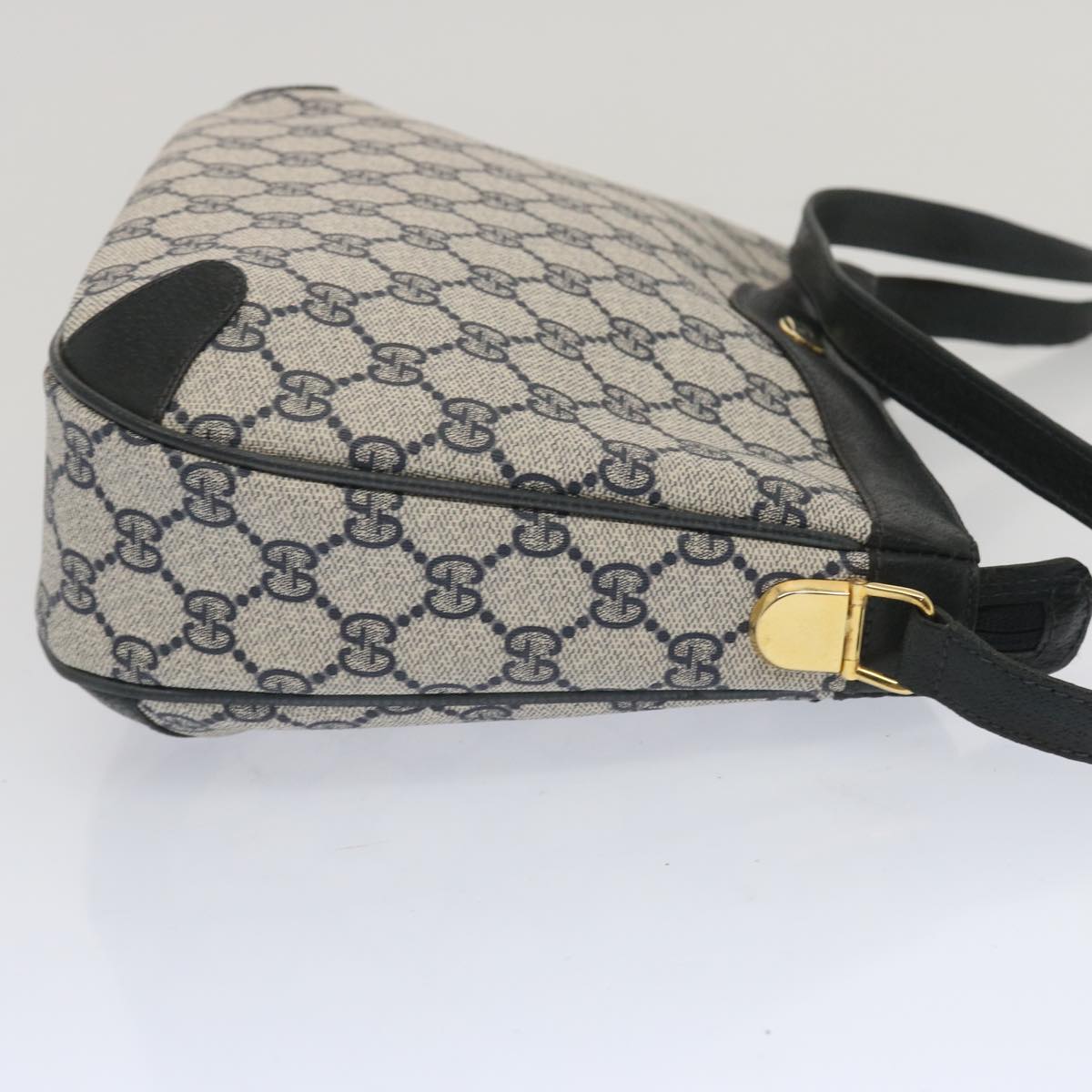 GUCCI GG Supreme Shoulder Bag PVC Navy 67 001 4679 Auth 67444