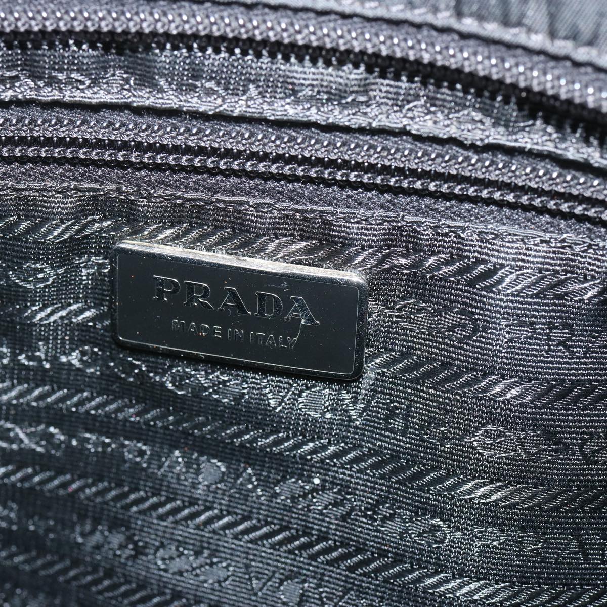 PRADA Shoulder Bag Nylon Black Auth 67447