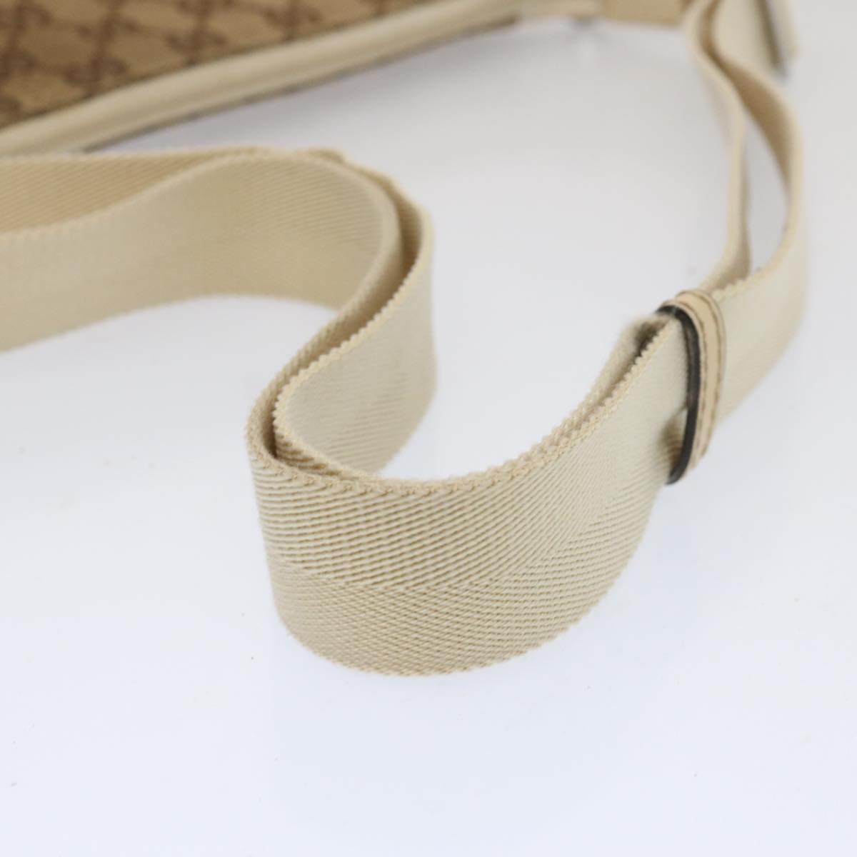 GUCCI GG Canvas Shoulder Bag Beige 145857 Auth 67450