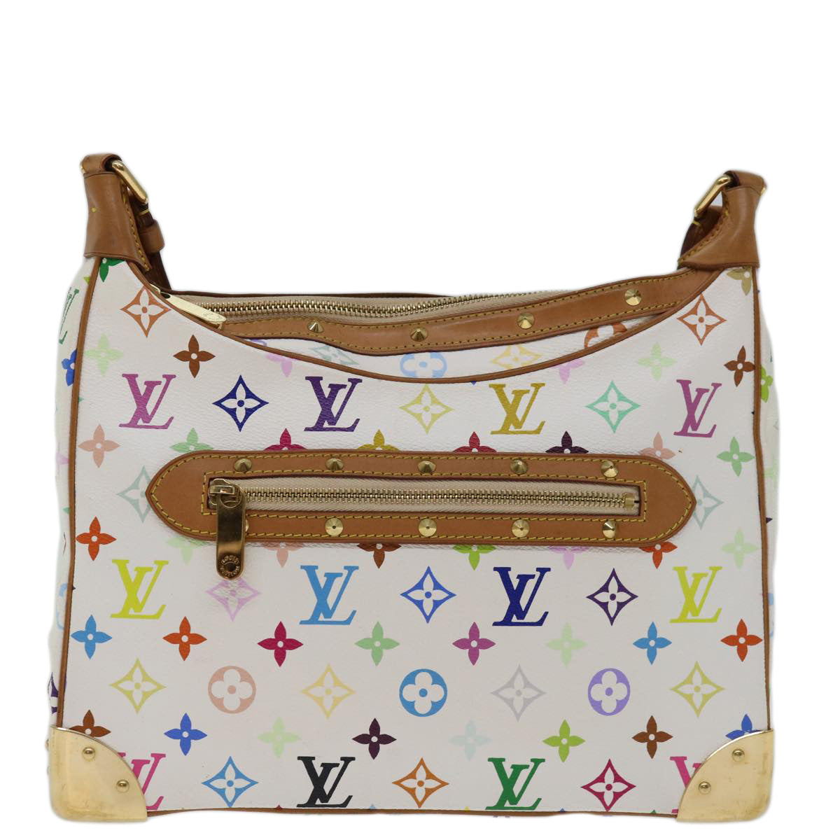 LOUIS VUITTON Monogram Multicolor Boulogne Shoulder Bag White M92660 Auth 67464A