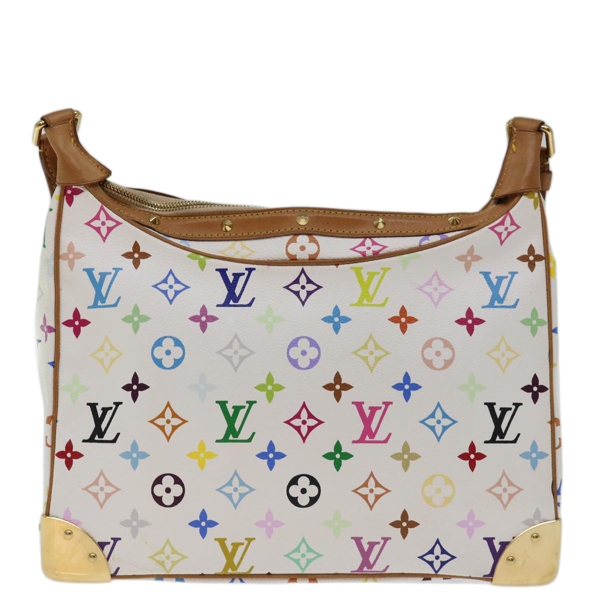 LOUIS VUITTON Monogram Multicolor Boulogne Shoulder Bag White M92660 Auth 67464A