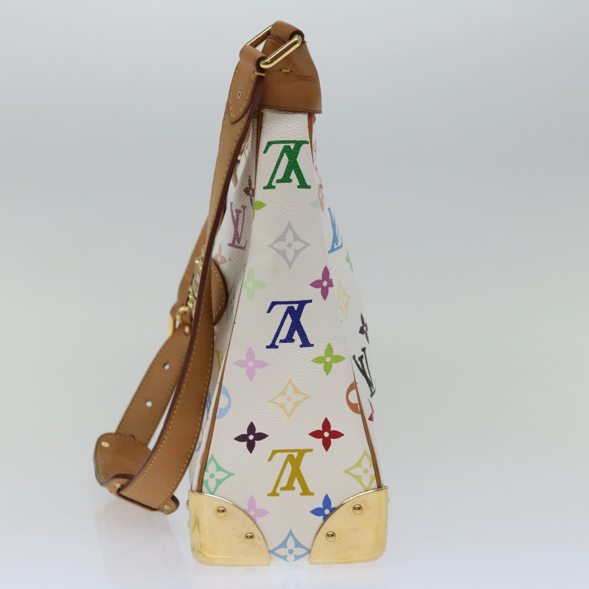 LOUIS VUITTON Monogram Multicolor Boulogne Shoulder Bag White M92660 Auth 67464A