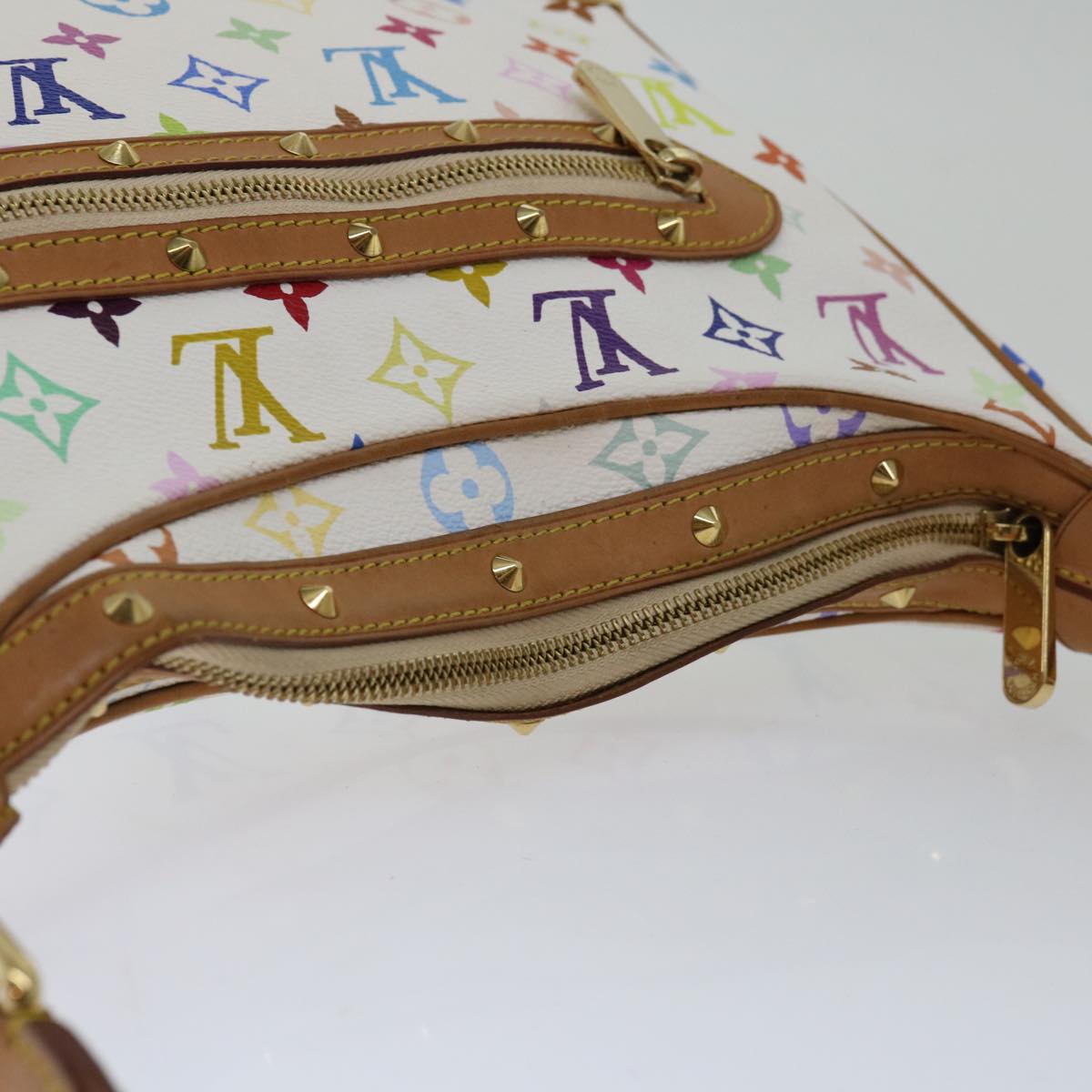 LOUIS VUITTON Monogram Multicolor Boulogne Shoulder Bag White M92660 Auth 67464A