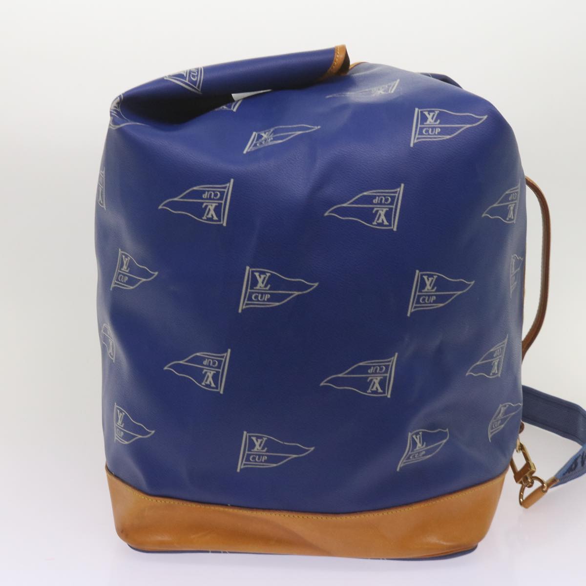 LOUIS VUITTON LV Cup Sac Marine Shoulder Bag PVC Leather Blue A24014 Auth 67469