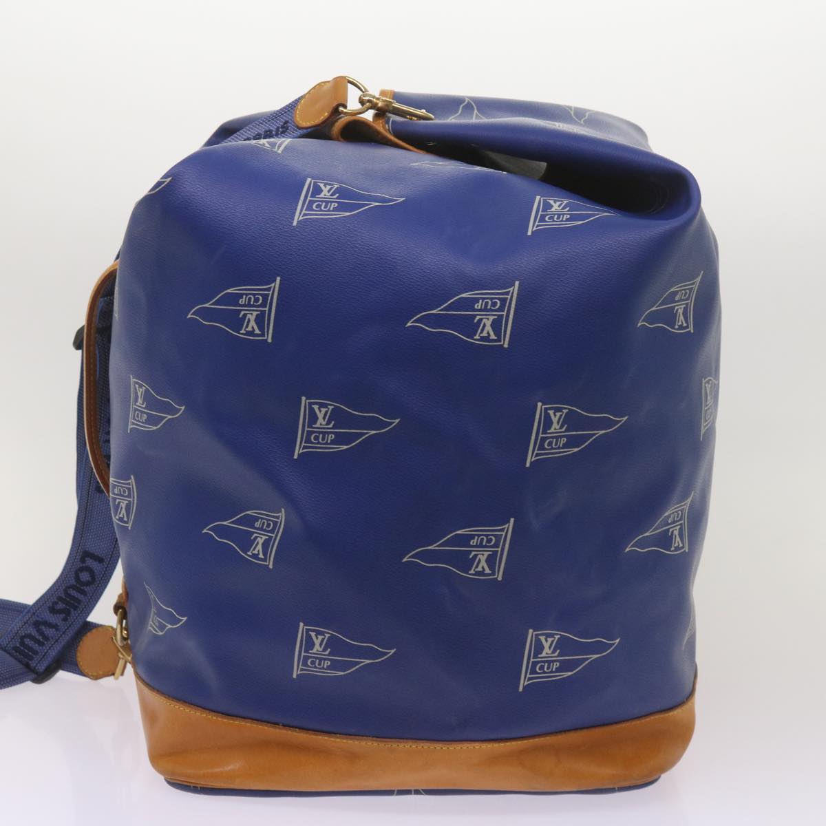 LOUIS VUITTON LV Cup Sac Marine Shoulder Bag PVC Leather Blue A24014 Auth 67469