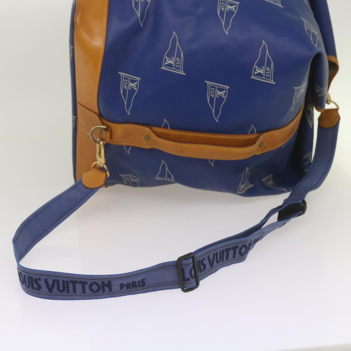 LOUIS VUITTON LV Cup Sac Marine Shoulder Bag PVC Leather Blue A24014 Auth 67469