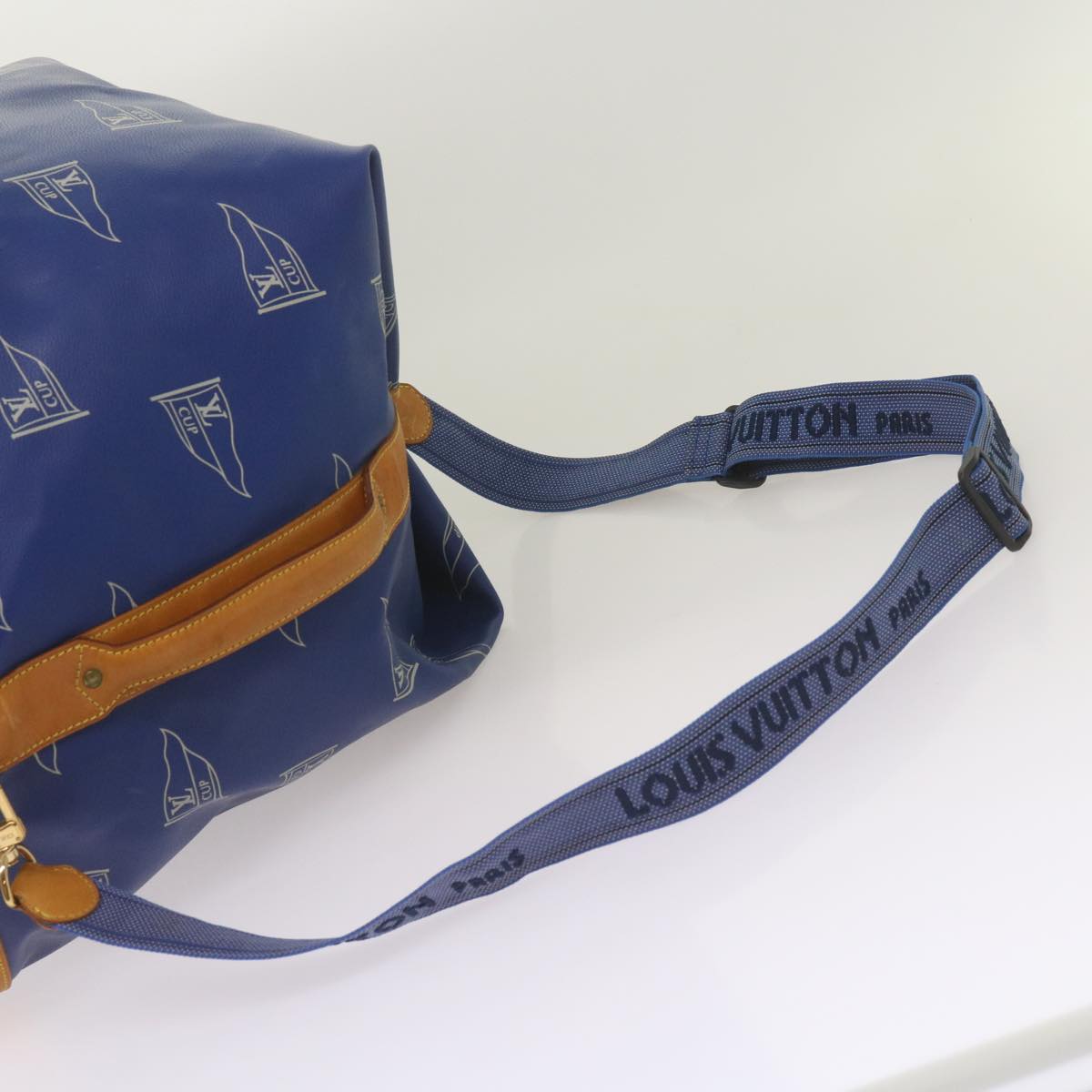 LOUIS VUITTON LV Cup Sac Marine Shoulder Bag PVC Leather Blue A24014 Auth 67469