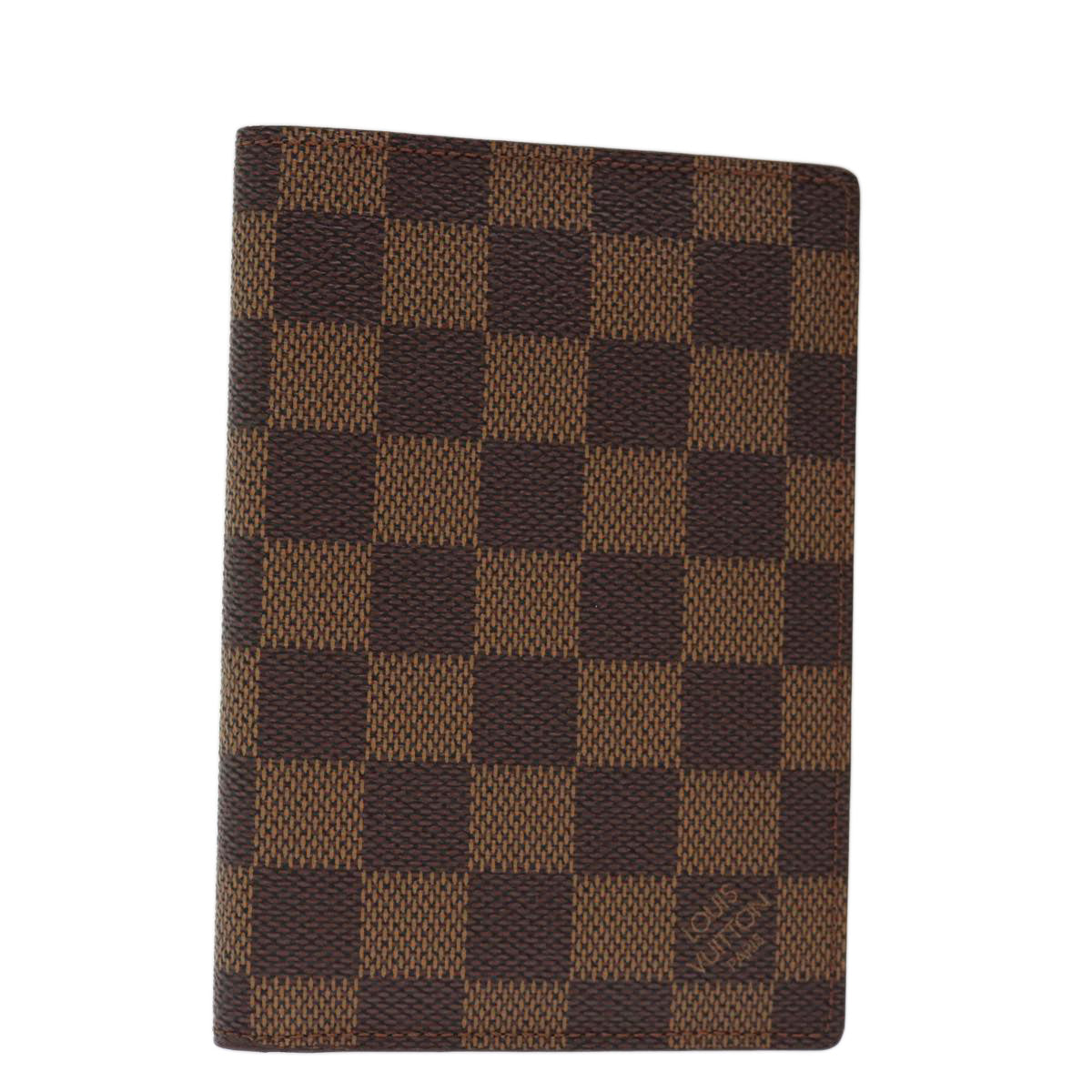 LOUIS VUITTON Damier Ebene Couverture Passport Case N60189 LV Auth 67476