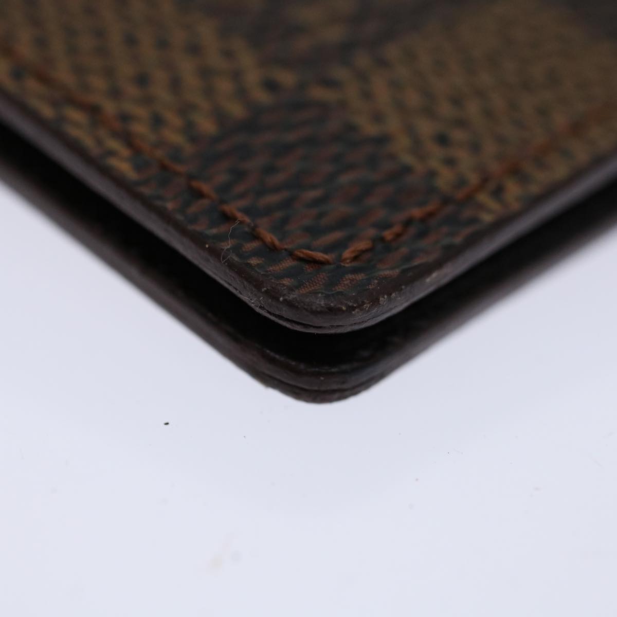 LOUIS VUITTON Damier Ebene Couverture Passport Case N60189 LV Auth 67476