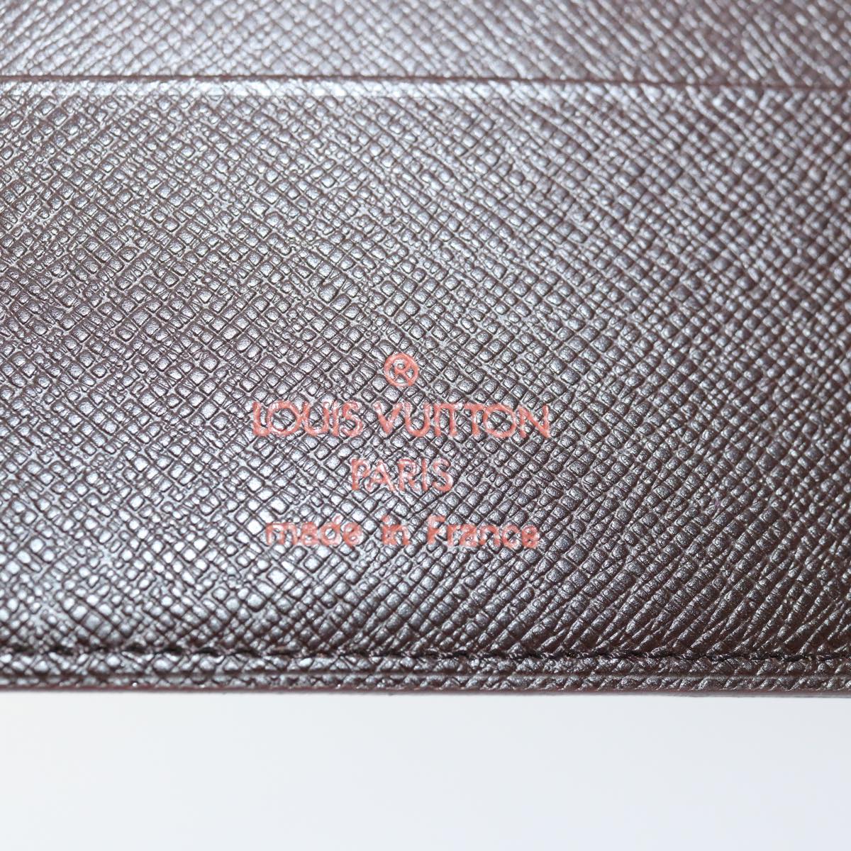 LOUIS VUITTON Damier Ebene Couverture Passport Case N60189 LV Auth 67476