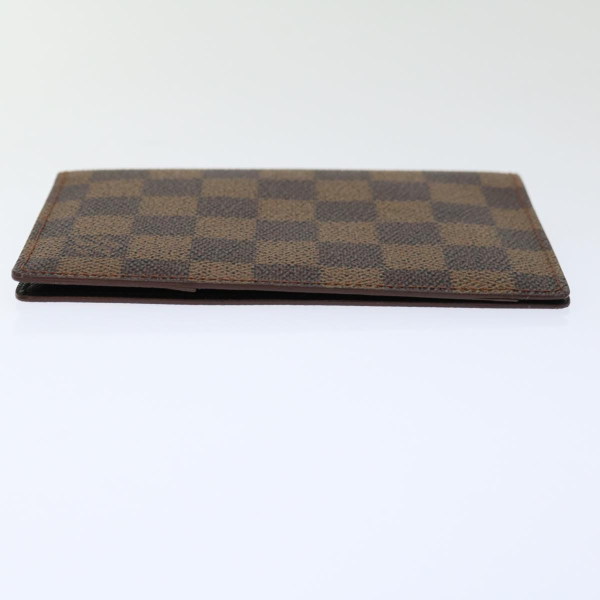 LOUIS VUITTON Damier Ebene Couverture Passport Case N60189 LV Auth 67476