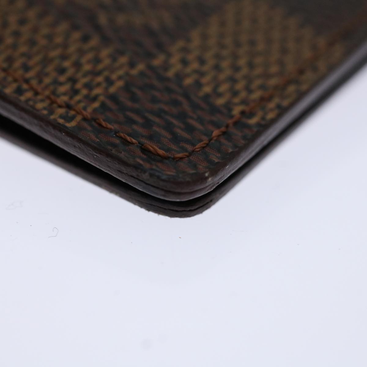 LOUIS VUITTON Damier Ebene Couverture Passport Case N60189 LV Auth 67476