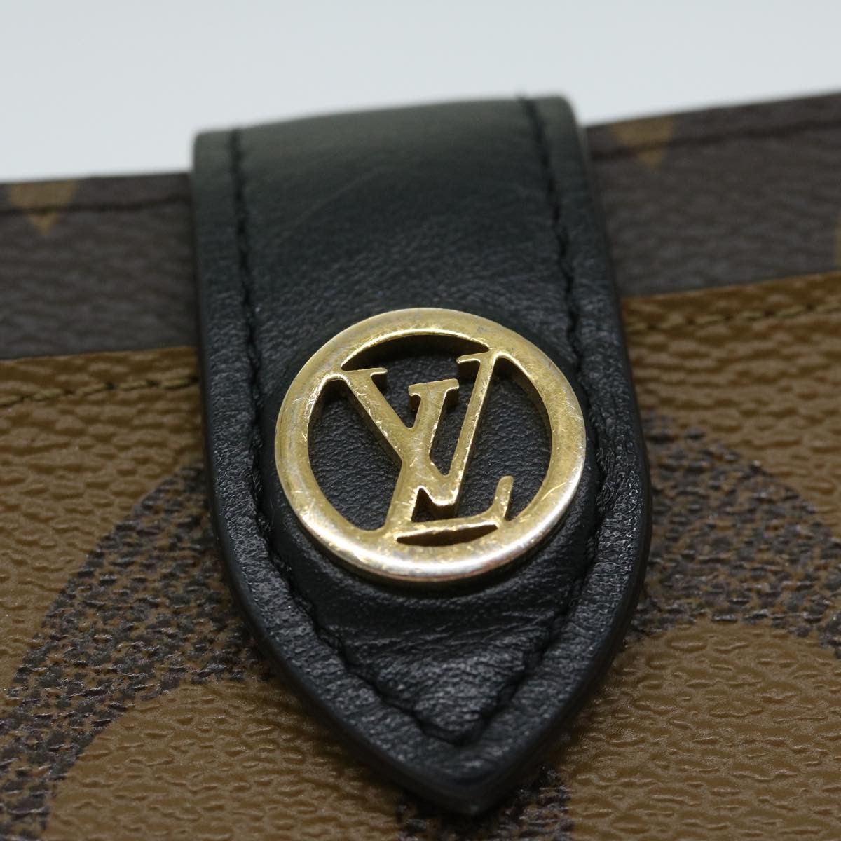 LOUIS VUITTON Monogram Reverse Portefeuille Juliet Wallet M69432 LV Auth 67504