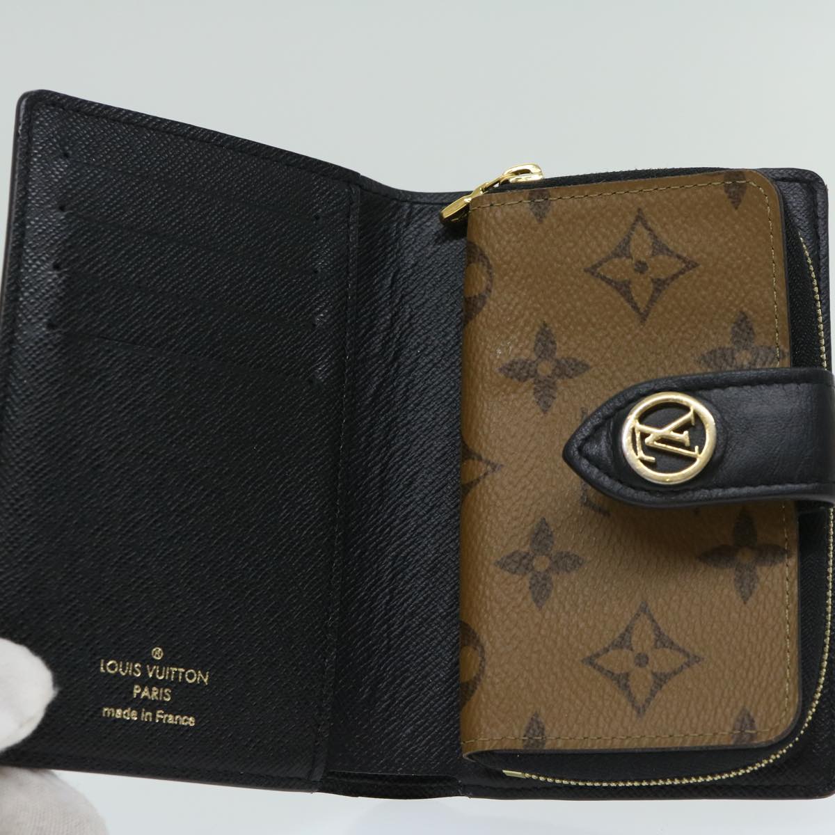 LOUIS VUITTON Monogram Reverse Portefeuille Juliet Wallet M69432 LV Auth 67504