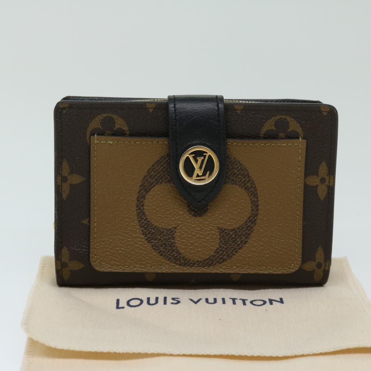 LOUIS VUITTON Monogram Reverse Portefeuille Juliet Wallet M69432 LV Auth 67504