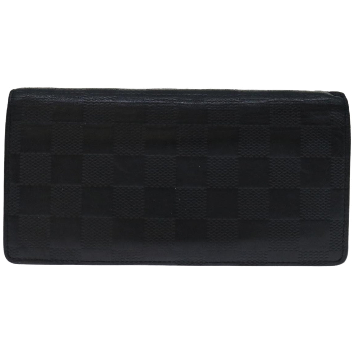 LOUIS VUITTON Damier Anfini Portefeuille Brazza Wallet Black N63010 Auth 67509 - 0