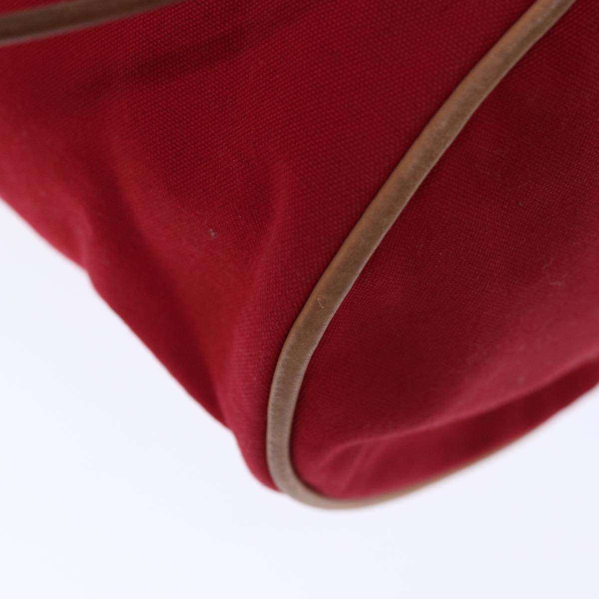 HERMES Purse Porochon Mimil GM Shoulder Bag Canvas Red Auth 67520