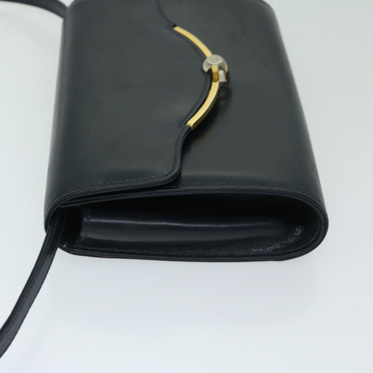 GUCCI Shoulder Bag Leather Black Auth 67527