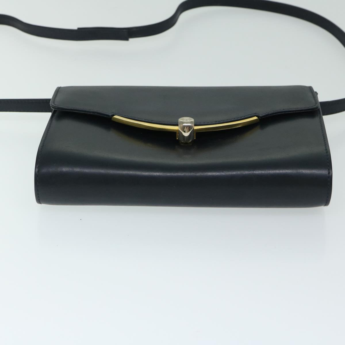 GUCCI Shoulder Bag Leather Black Auth 67527