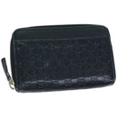 GUCCI GG Canvas Guccissima Coin Purse Navy 256810 Auth 67539-1