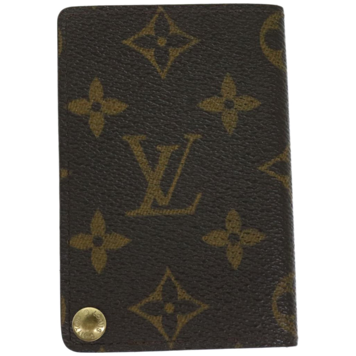 LOUIS VUITTON Monogram Porte Cartes Credit Pression Card Case M60937 Auth 67543