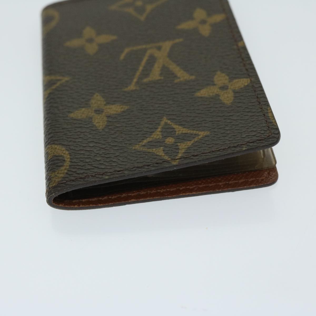 LOUIS VUITTON Monogram Porte Cartes Credit Pression Card Case M60937 Auth 67543