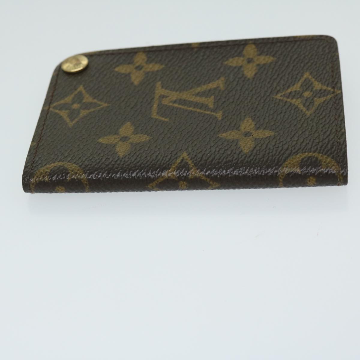 LOUIS VUITTON Monogram Porte Cartes Credit Pression Card Case M60937 Auth 67543